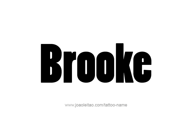 Tattoo Design Name Brooke  