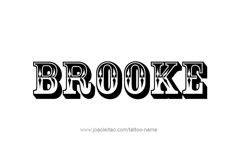 Tattoo Design Name Brooke  