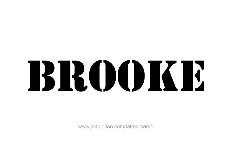 Tattoo Design Name Brooke  