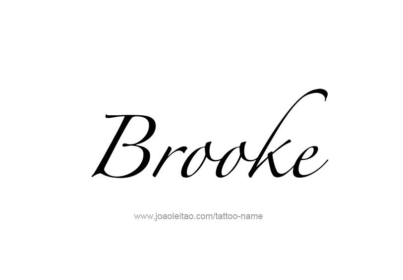 Tattoo Design Name Brooke  