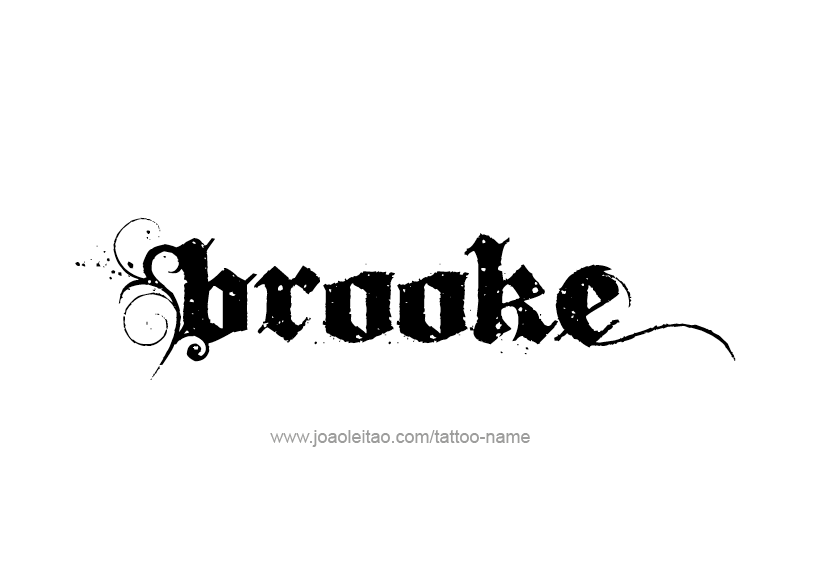 Tattoo Design Name Brooke  