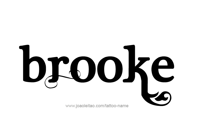 Tattoo Design Name Brooke  