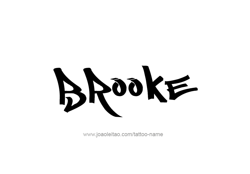 Tattoo Design Name Brooke  