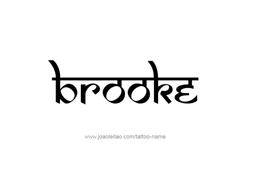 Tattoo Design Name Brooke  