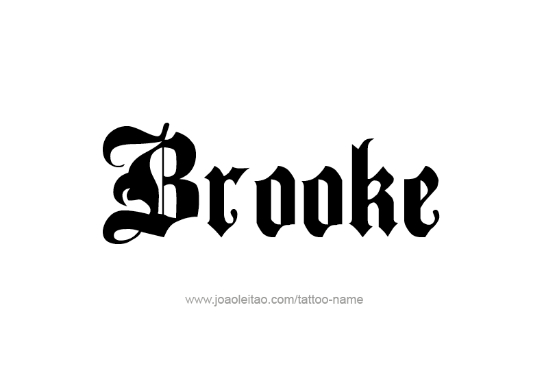 Tattoo Design Name Brooke  