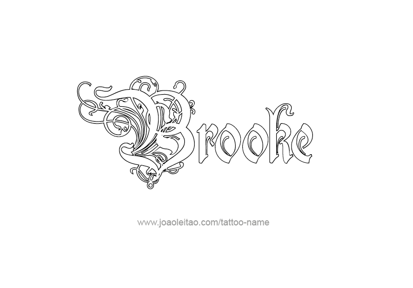 Tattoo Design Name Brooke  