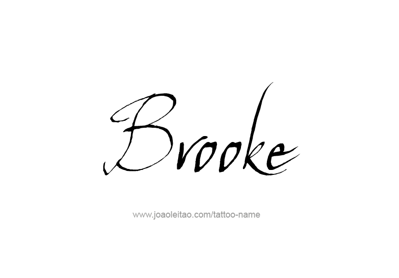 Tattoo Design Name Brooke  