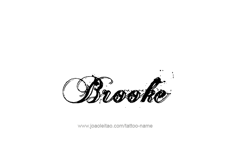 Tattoo Design Name Brooke  