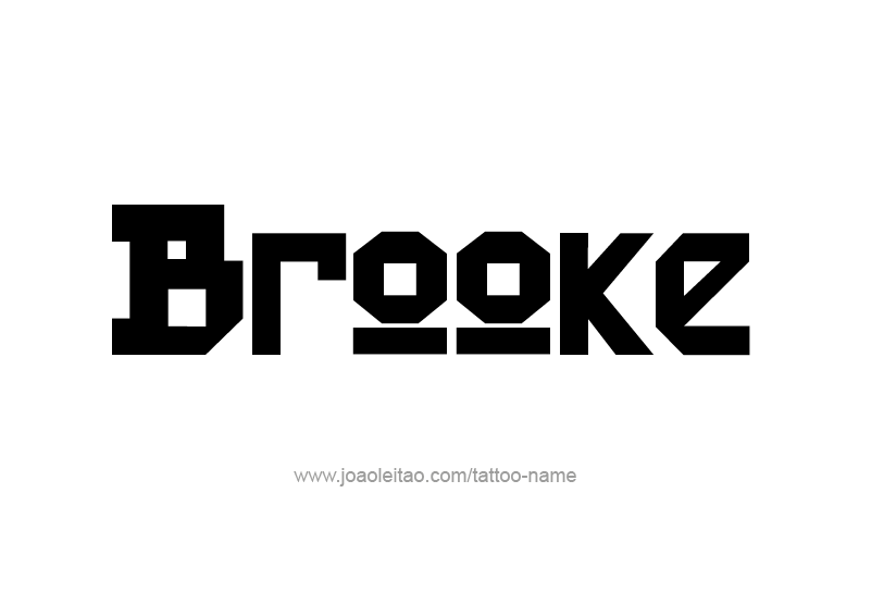 Tattoo Design Name Brooke  