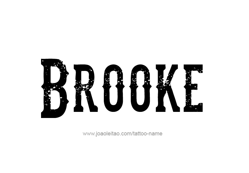 Tattoo Design Name Brooke  