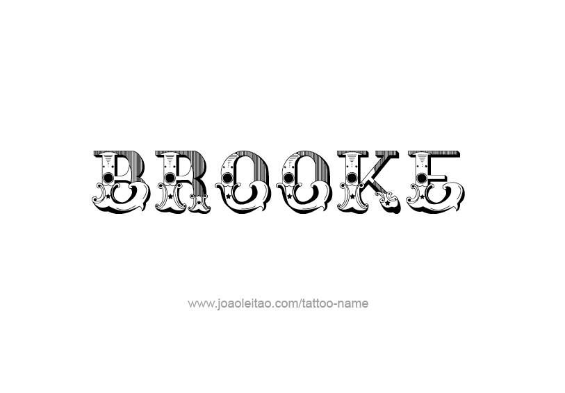 Tattoo Design Name Brooke  