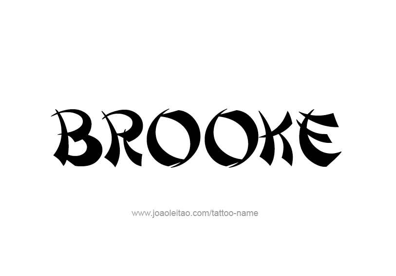 Tattoo Design Name Brooke  