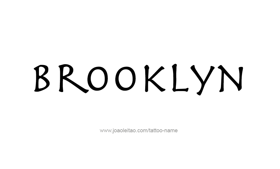 Tattoo Design Name Brooklyn  