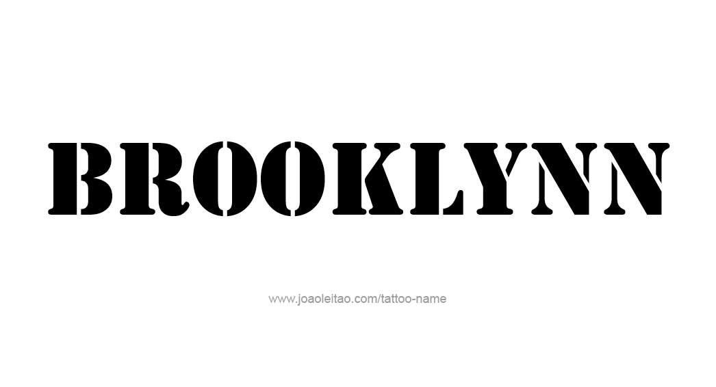 Tattoo Design Name Brooklynn  