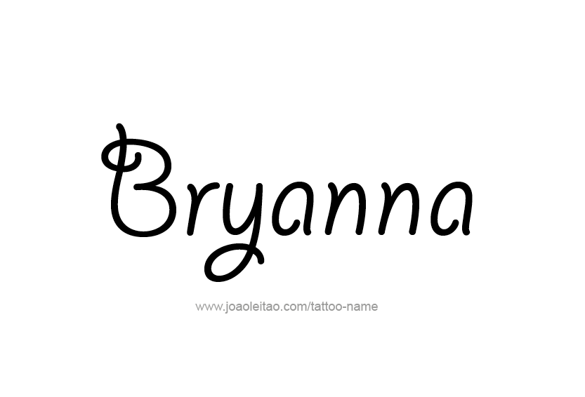 Tattoo Design Name Bryanna  