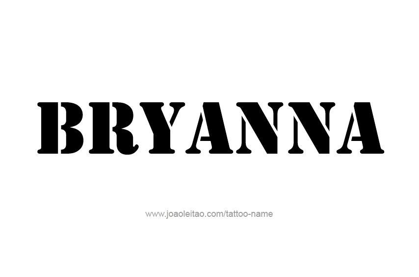 Tattoo Design Name Bryanna  