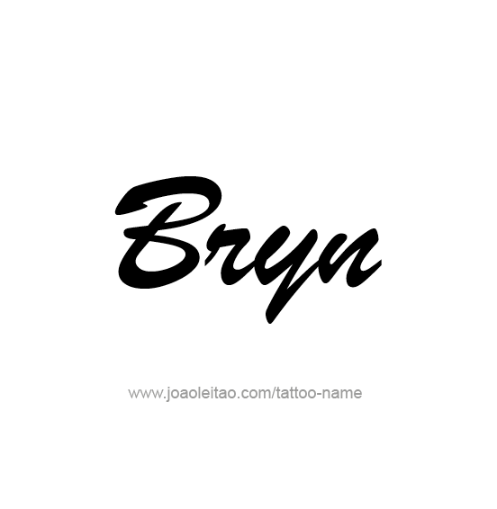 Tattoo Design Name Bryn  