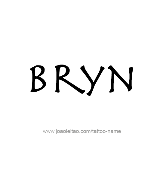 Tattoo Design Name Bryn  