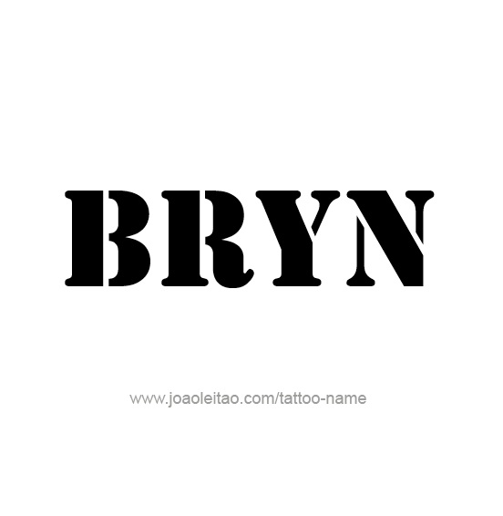 Tattoo Design Name Bryn  