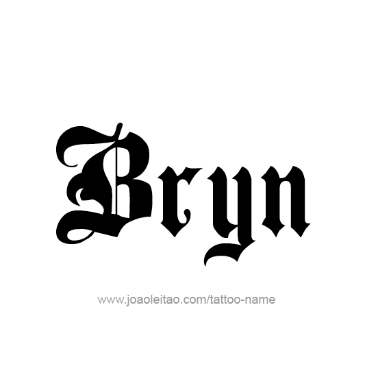 Tattoo Design Name Bryn  