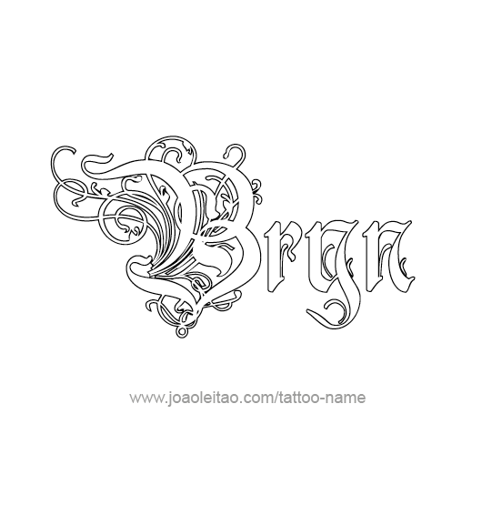 Tattoo Design Name Bryn  