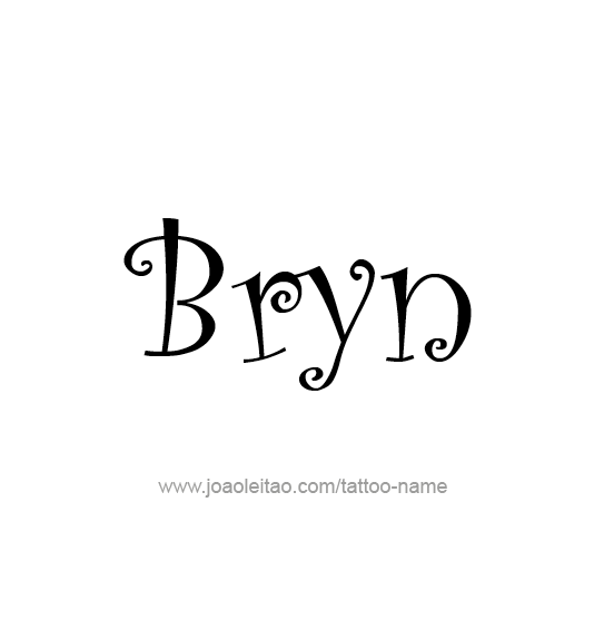 Tattoo Design Name Bryn  