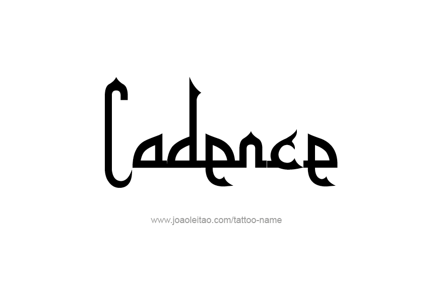 Tattoo Design Name Cadence  