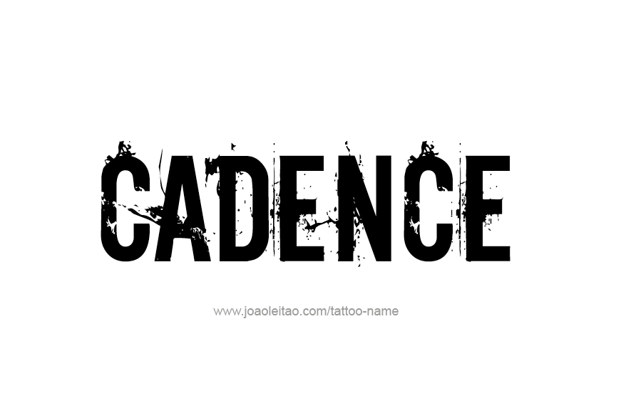 Tattoo Design Name Cadence  