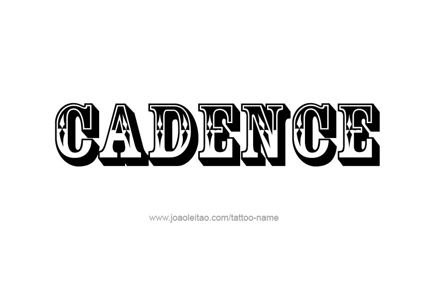 Tattoo Design Name Cadence  