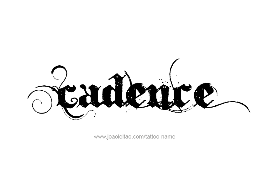 Tattoo Design Name Cadence  