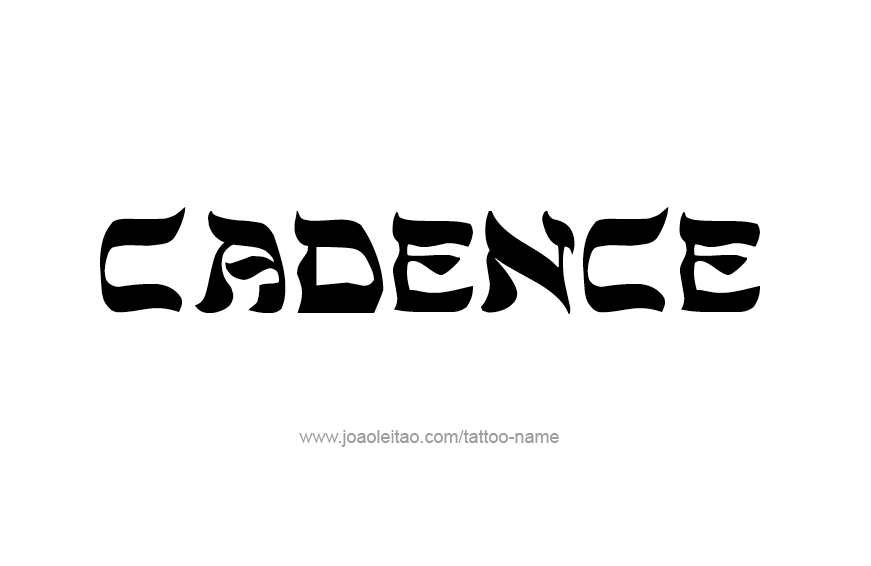 Tattoo Design Name Cadence  