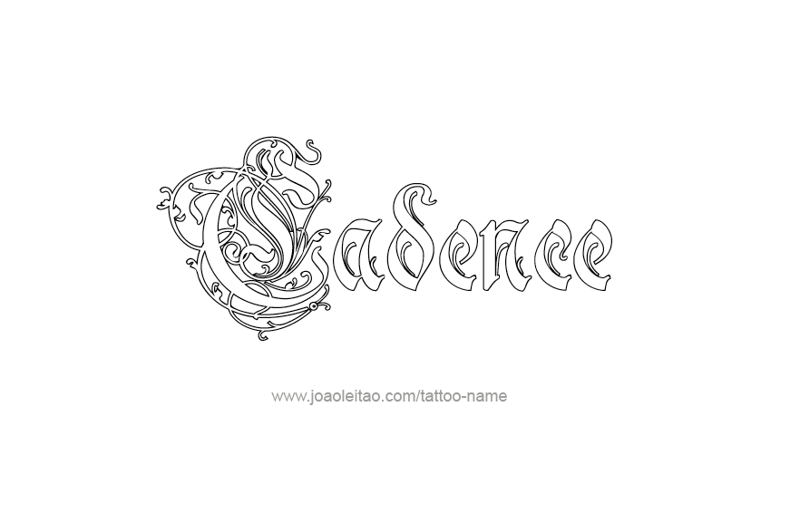 Tattoo Design Name Cadence  