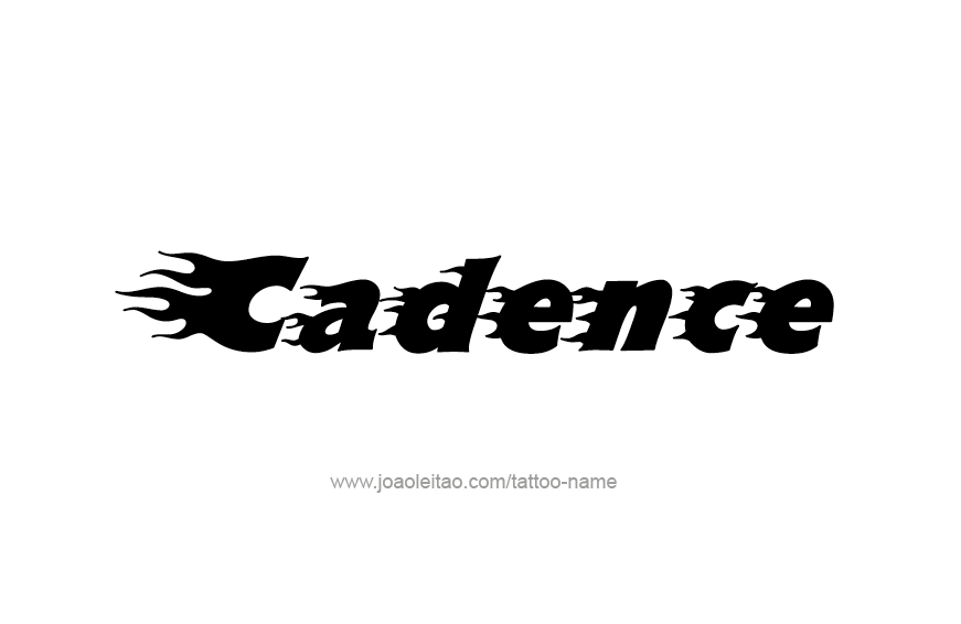 Tattoo Design Name Cadence  