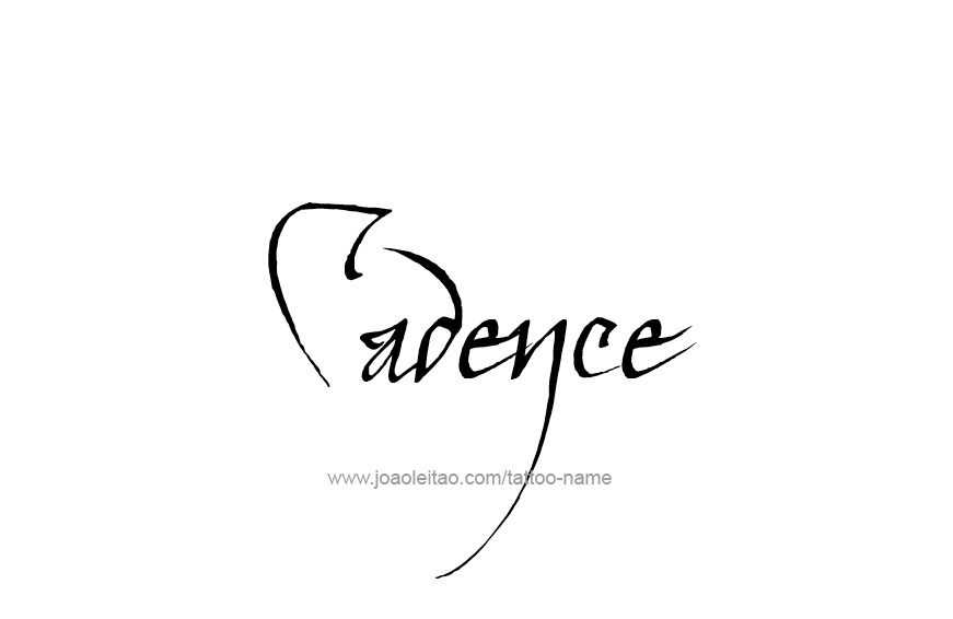 Tattoo Design Name Cadence  