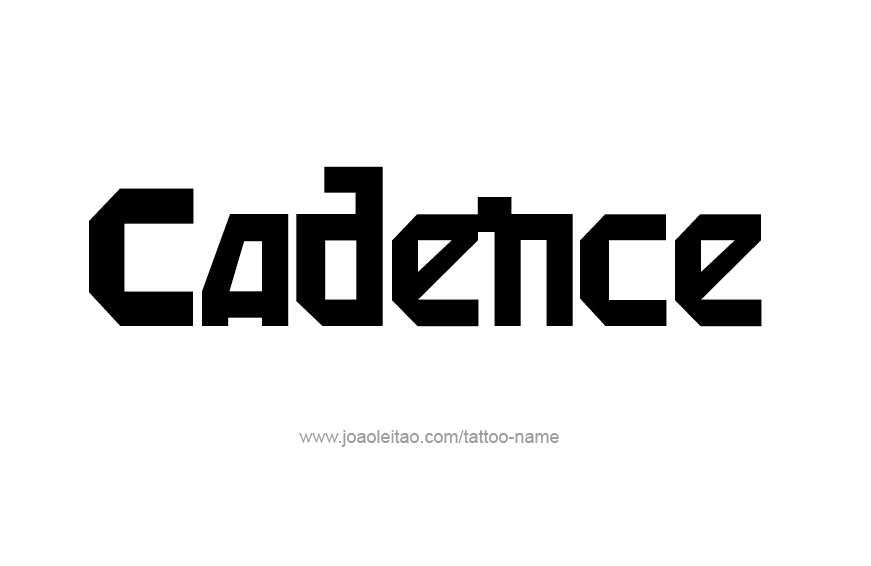 Tattoo Design Name Cadence  