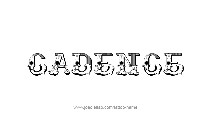 Tattoo Design Name Cadence  