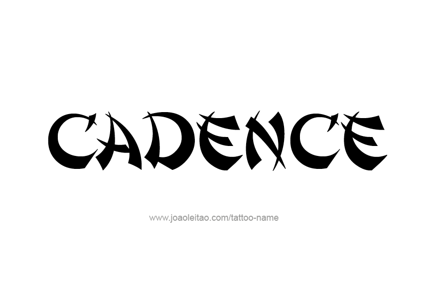 Tattoo Design Name Cadence  