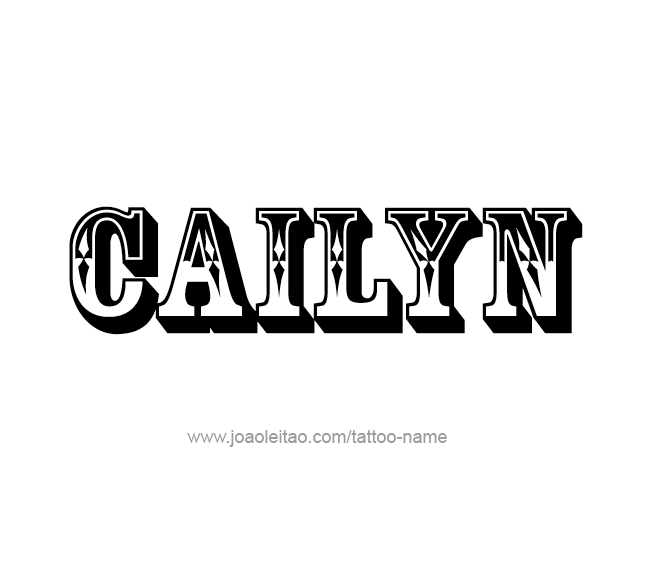 Tattoo Design Name Cailyn  