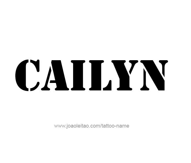 Tattoo Design Name Cailyn  