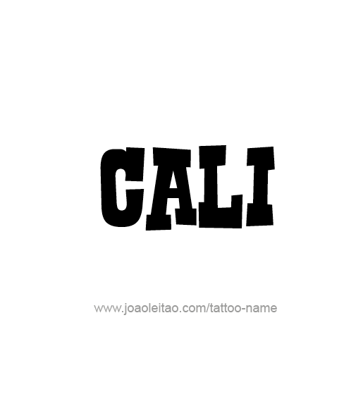 Tattoo Design Name Cali  