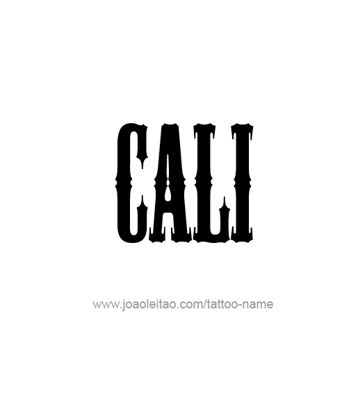 Tattoo Design Name Cali  