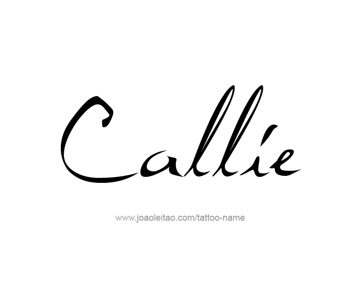 Tattoo Design Name Callie  