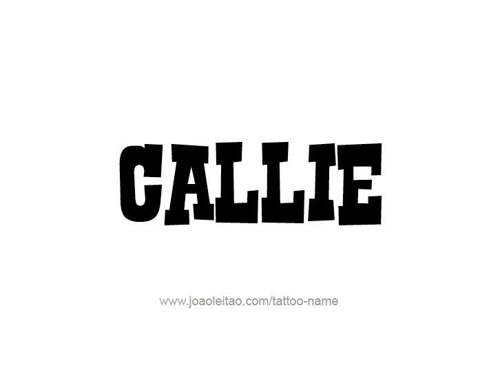 Tattoo Design Name Callie  