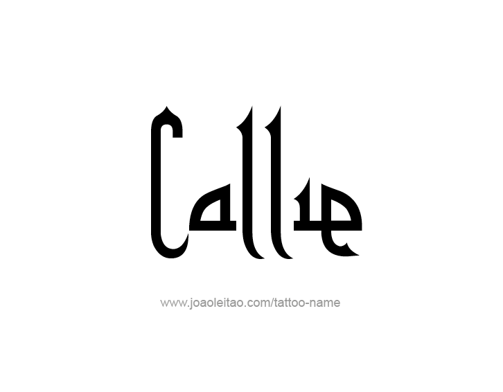 Tattoo Design Name Callie  