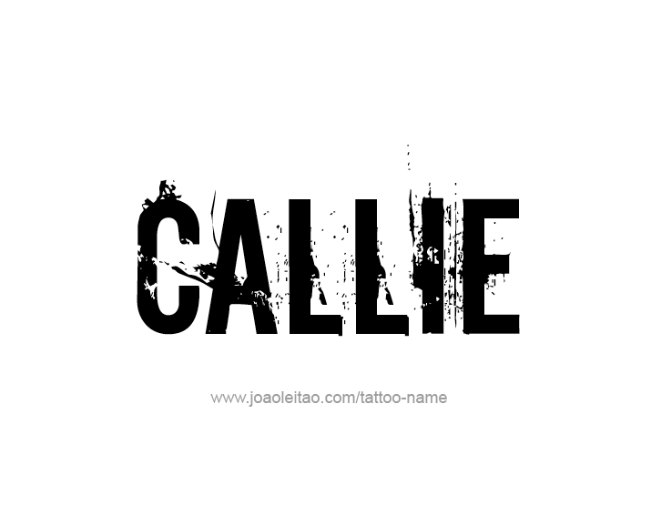 Tattoo Design Name Callie  