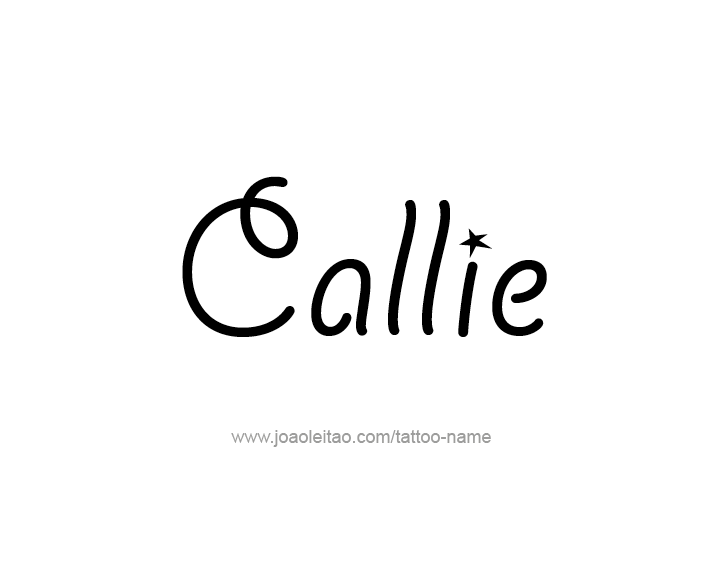 Tattoo Design Name Callie  