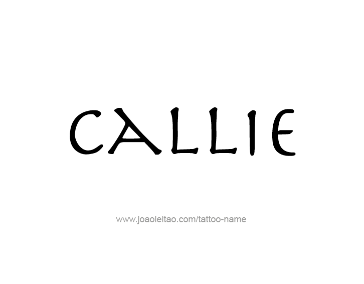 Tattoo Design Name Callie  