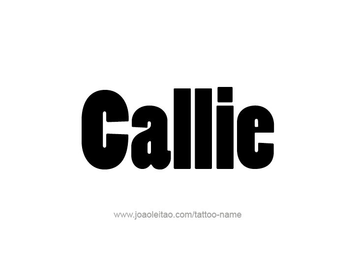 Tattoo Design Name Callie  