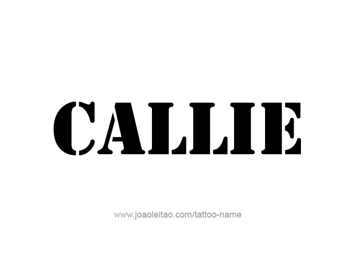 Tattoo Design Name Callie  