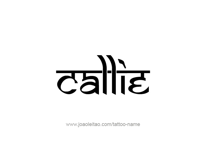 Tattoo Design Name Callie  